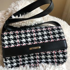 Black, White & Red Houndstooth Nine West Purse